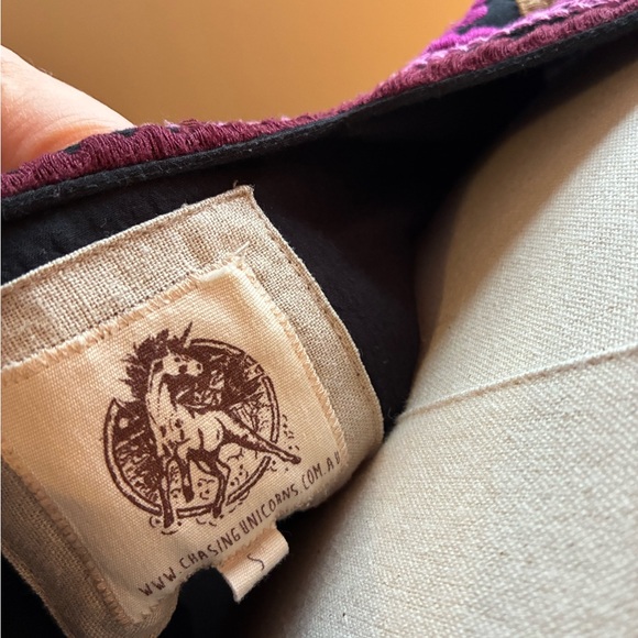 CHASING UNICORNS Four Strong Winds Black Embroidered Dress Boho Festival Size S - Picture 6 of 7